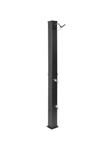 Beliani Gartendusche YARACUY in Schwarz - (W) 19 x (H) 217 x (L) 19 cm