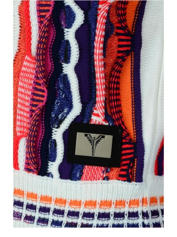 Carlo Colucci Strickpullover Casassa in Rot / Weiß