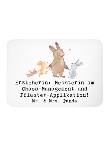 Mr. & Mrs. Panda Magnet Erzieherin Chaos-Management mit Spruch in Weiß