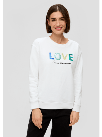 s.Oliver Sweatshirt langarm in Creme