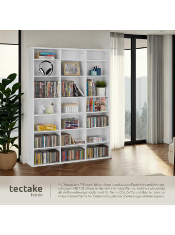 tectake Medienregal Stevie in Holzoptik 105,5x19x136,5cm