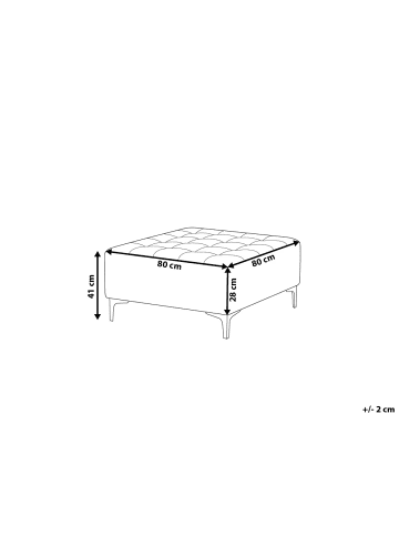 Beliani Ottomane ABERDEEN in Beige/Schwarz - (W) 80 x (H) 41 x (L) 80 cm