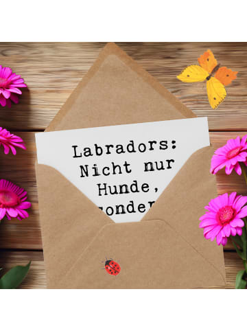 Mr. & Mrs. Panda Deluxe Karte Spruch Labrador Herzensdiebe mit S... in Weiß