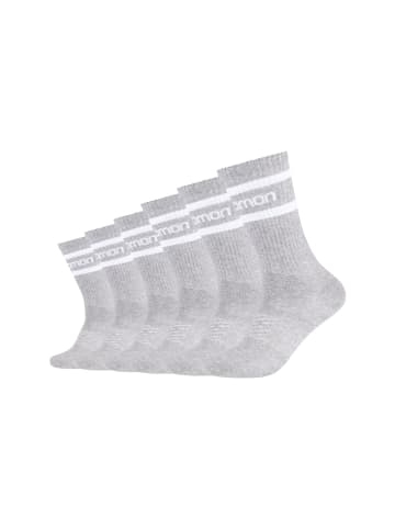 SALOMON Sportsocken 6er Pack mesh ventilation in Grau Weiß