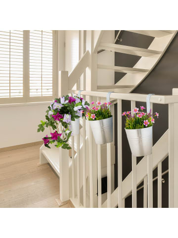 relaxdays 12 x Hängetöpfe in Silber