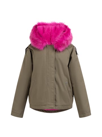 myMo Damen Winterjacke in Oliv Violett