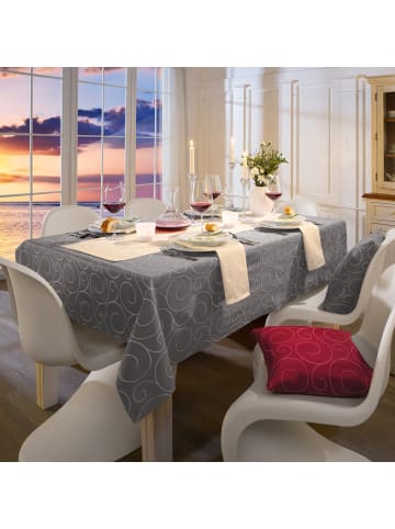 Erwin Müller Jacquard, Baumwollmischung Kissenhülle Oberhausen in rubin