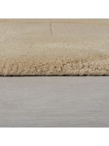 KADIMA DESIGN Eleganter Wollteppich, rutschfest und komfortabel in Braun