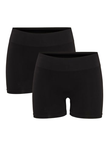 ONLY Elastische Mini Leggins Shorts 2-er Pack Hotpants Hose ONLVICKY in Schwarz