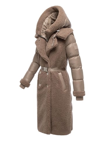 Navahoo Wintermantel Kuscheltraum 14 in Taupe Grey