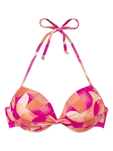 LASCANA Push-Up-Bikini-Top in beere-pfirsich