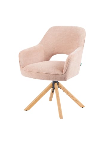 DUBI Möbel 2er-Set: Drehstuhl Mika-Lara in Rosa - (B)60 x (H)87 x  (T)65 cm