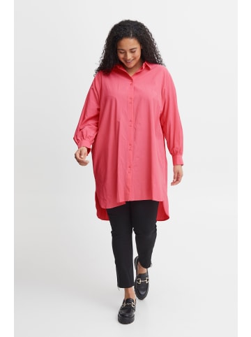 Fransa Langarmbluse FPVIBI SH 1 - 20612018  Lang geschnittene Hemdbluse in Pink
