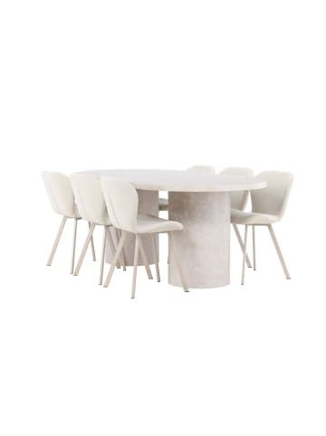 ebuy24 Essgruppe Narvik (7-teilig) Beige 100 x 200 cm
