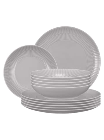 Seltmann Weiden 12er Set Tafelservice Amina in Silbergrau