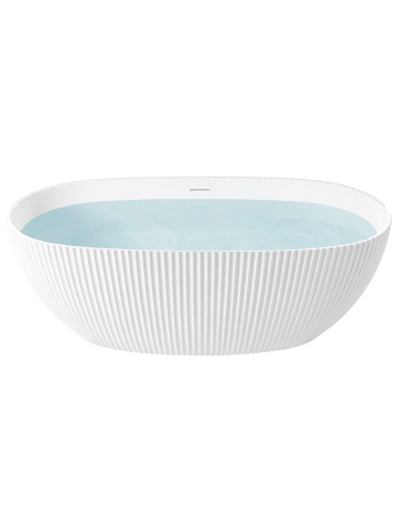 Beliani Freistehende Badewannen JUTAI in Weiß - (W) 81 x (H) 57 x (L) 170 cm