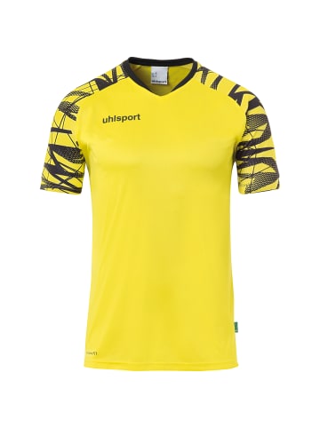 uhlsport  Trainings-T-Shirt GOAL 25 TRIKOT KURZARM in limonengelb/schwarz
