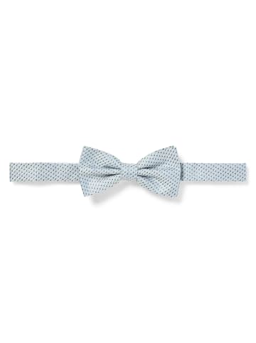 Finshley & Harding London Fliege und Einstecktuch in silber schilf - 0001
