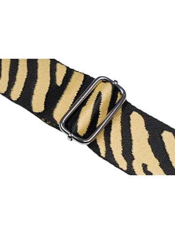 styleBREAKER Taschengurt Zebra in Ocker-Schwarz