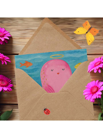 Mr. & Mrs. Panda Klappkarte Sternzeichen Jungfrau Design ohne Sp... in Weiß