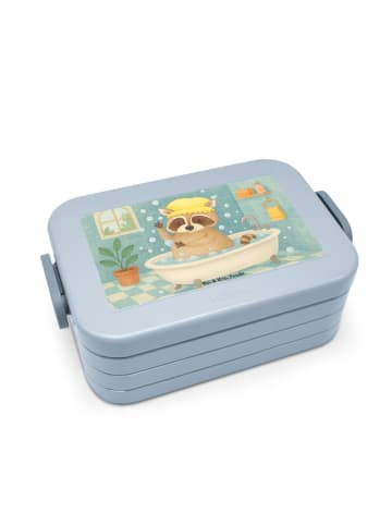 Mr. & Mrs. Panda MEPAL Bentobox Waschbär Design ohne Spruch in Blau Pastell