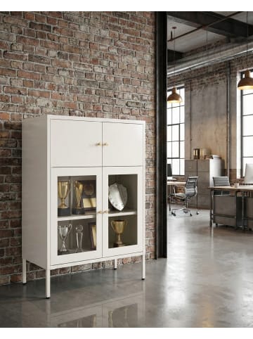 Beliani Vitrine ESHOLT in Beige - (W) 80 x (H) 102 x (L) 40 cm