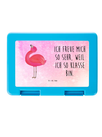 Mr. & Mrs. Panda Aufbewahrungsbox Flamingo Stolz mit Spruch in Aquarell Pink