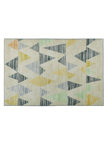 Beliani Kurzflor YAYLA in Grau/Gelb - (W) 140 x (H) 1 x (L) 200 cm