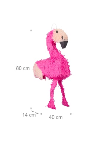 relaxdays Pinata Flamingo in Rosa/Pink