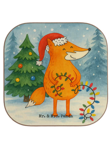 Mr. & Mrs. Panda Tischuntersetzer Fuchs Weihnachten Design ohne ... in Weiß