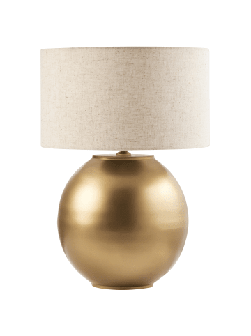 Beliani Tischleuchten SOBRAMATI in Messing/Beige - (W) 39 x (H) 52 x (L) 39 cm