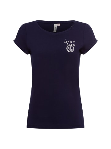ragwear T-Shirt Fllorah in marine ecru
