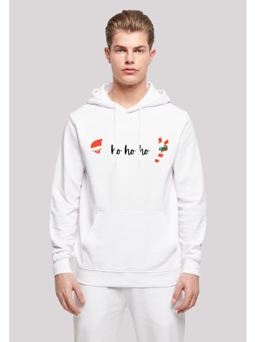 F4NT4STIC Basic Hoodie Ho Ho Ho Weihnachten in weiß