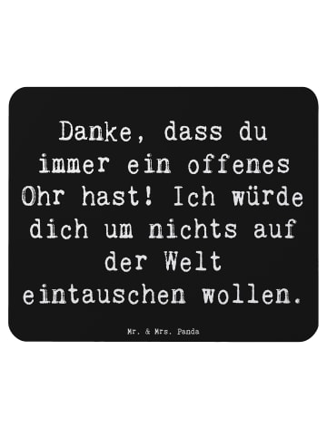 Mr. & Mrs. Panda Mousepad Spruch Freund fürs Leben mit Spruch in Schwarz