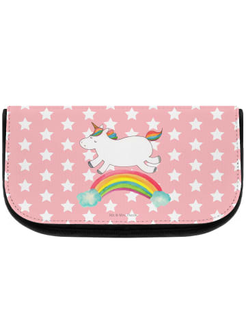 Mr. & Mrs. Panda Kosmetiktasche Einhorn Regenbogen ohne Spruch in Rot Pastell
