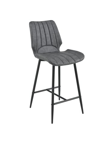 en.casa 4er-Set Barhocker Östersund in Grau (H)102.5cm (B)46.5cm (T)51cm