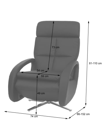 MCW Relaxsessel L11, elektrisch verstellbar, Creme-weiß
