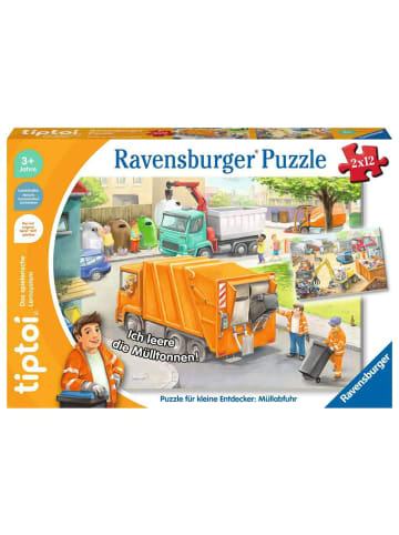Ravensburger Beschäftigungsspiel Puzzle 12 Teile tiptoi® Puzzle für kleine Entdecker: Müllabfuhr - 2x12 Teile Ab 3 Jahre in bunt