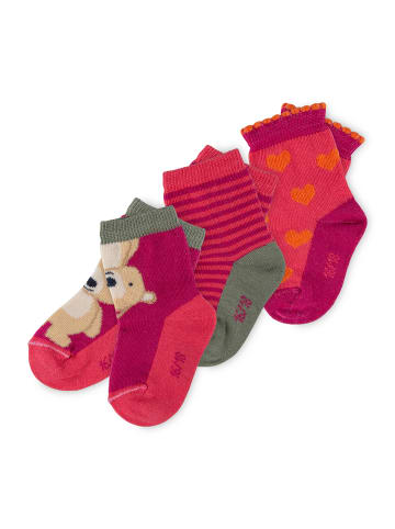 Sigikid Sockenset 3er Fancy Forest in Pink/Beere/Grün