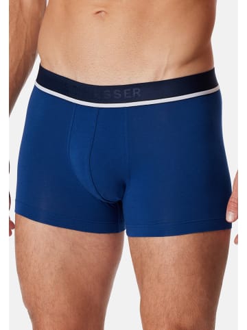 Schiesser Retro Short / Pant 95/5 Cotton in Schwarz / Blau