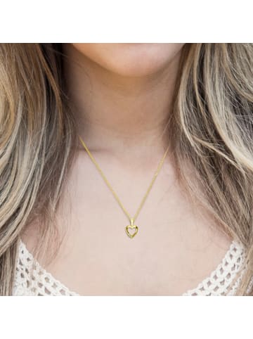 ONE ELEMENT  Zirkonia Herz Herz Anhänger aus 333 Gelbgold in gold