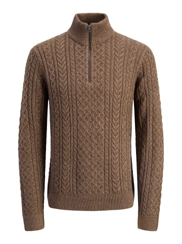 Jack & Jones Sweatshirt mit halbem Reißverschluss in Malt Ball