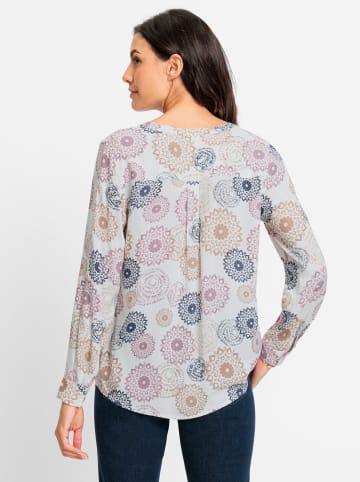 WITT WEIDEN Langarmbluse in ecru-mauve-bedruckt