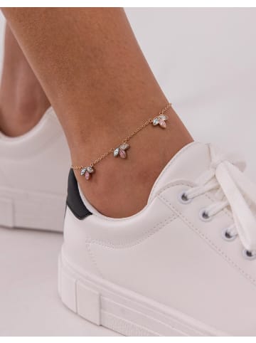 PURELEI Fußkette Flowery in Rosegold