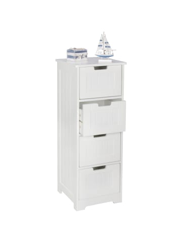 KADIMA DESIGN Design Badschrank PATTI Landhaus-Stil MDF-Holz 30 x 83 x 30 cm weiß