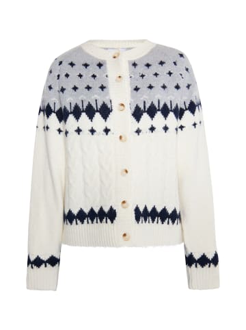 usha BLUE LABEL Damen Strickcardigan in Weiss Mehrfarbig