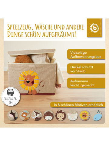 Bieco Spielwaren Aufbewahrungsbox mit Deckel Löwe in Gelb