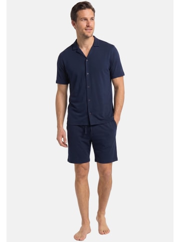 Hanro Schlafanzug Night & Day in Deep navy