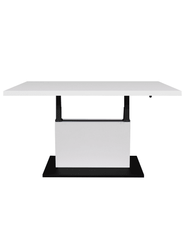 58 aufm Kessel COUCHTISCH Höhenverstellbar Else 4 120x49x70 Holzwerkstoff Ice White