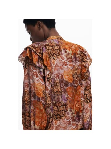 Desigual Orange Viskose Damen Hemd